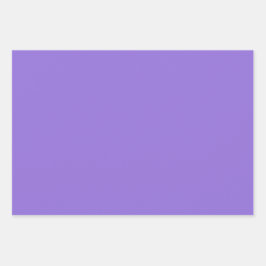 Schlichtes Medium Pulver Mauve Lila Schatten 3 Ton Geschenkpapier Set