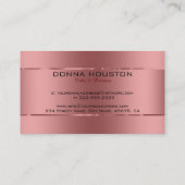 Schlichtes Metall Kupfer Hintergrund Edelstahl Visitenkarte (Rückseite)