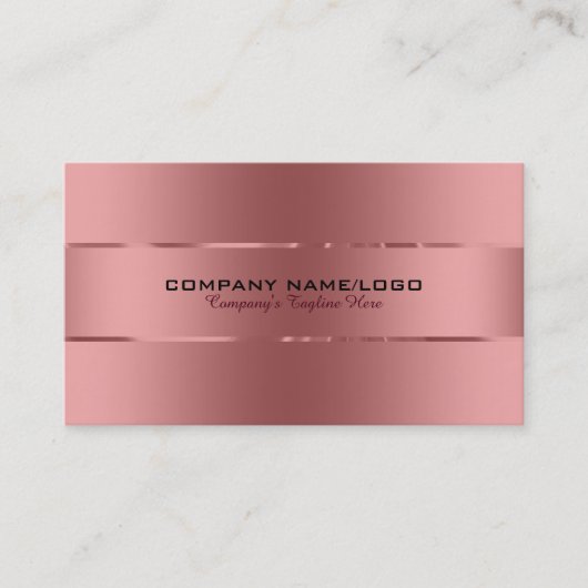 Schlichtes Metall Kupfer Hintergrund Edelstahl Visitenkarte (Vorderseite)