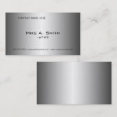 Schlichtes Metall wie die Entwicklung von Visitenk Visitenkarte (Vorne/Hinten)
