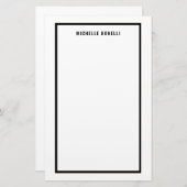 Schlichtes Minimalistisches Beruflich Briefpapier (Vorne/Hinten)