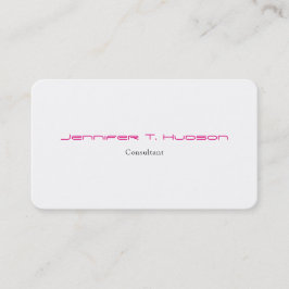 Schlichtes Minimalistisches Rosa Weibliches Elegan Visitenkarte