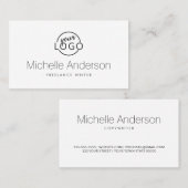 schlichtes, minimalmodernes Logo Visitenkarte (Vorne/Hinten)