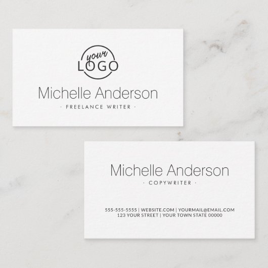 schlichtes, minimalmodernes Logo Visitenkarte (Vorne/Hinten)