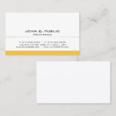 Schlichtes modernes berufliches weißes Gold Visitenkarte (Vorne/Hinten)