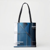 Schlichtes modernes geometrisch-weißes Design Tasche (Vorderseite)