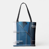 Schlichtes modernes geometrisch-weißes Design Tasche (Rückseite)