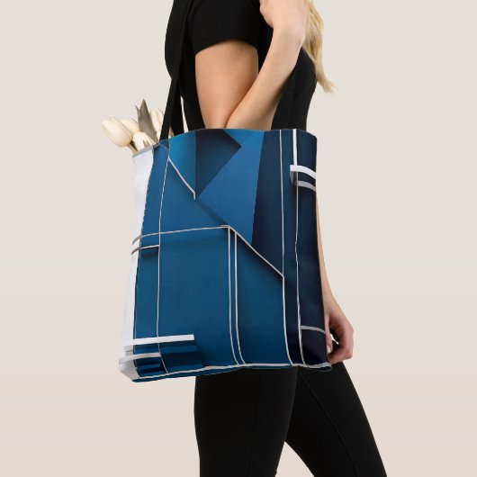 Schlichtes modernes geometrisch-weißes Design Tasche (Von Nahem)
