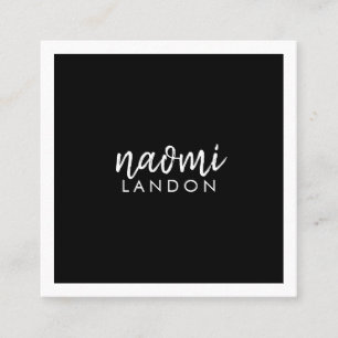 Schlichtes, modernes Quadrat mit minimalistischem  Quadratische Visitenkarte