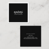 Schlichtes, modernes Quadrat mit minimalistischem Quadratische Visitenkarte (Vorne/Hinten)
