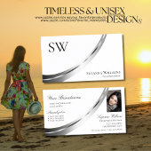 Schlichtes Monogramm-Foto für die Dekoration Visitenkarte