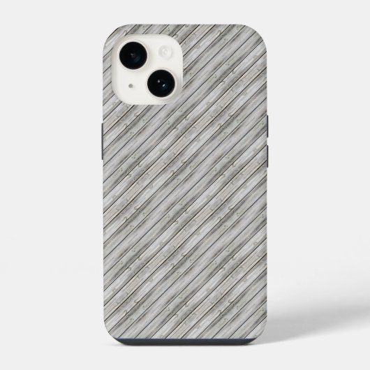 Schlichtes nahtloses Holzmuster iPhone Hülle (Rückseite)