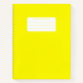 Schlichtes Neon Spiral-Komposition-SchulNotebook Notizblock (Vorderseite)