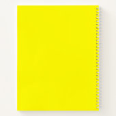 Schlichtes Neon Spiral-Komposition-SchulNotebook Notizblock (Rückseite)