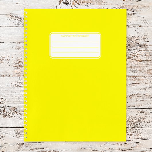 Schlichtes Neon Spiral-Komposition-SchulNotebook Notizblock