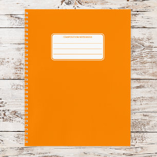 Schlichtes Neon Spiral-Komposition-SchulNotebook Notizblock