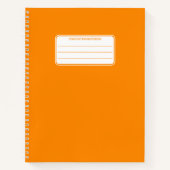 Schlichtes Neon Spiral-Komposition-SchulNotebook Notizblock (Vorderseite)