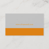 Schlichtes | orange Grau Visitenkarte (Rückseite)