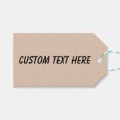 Schlichtes Palomino-Beige Geschenkanhänger (Vorderseite (Horizontal))