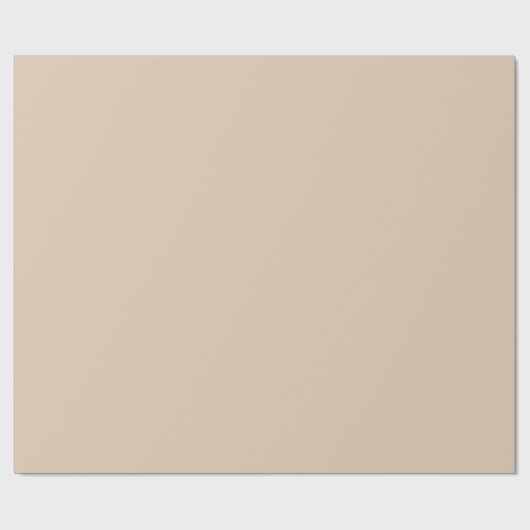 Schlichtes Palomino-Beige Geschenkpapier (Flach)