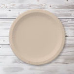 Schlichtes Palomino-Beige Pappteller<br><div class="desc">Schlichtes Palomino beige-Design in kräftigen Farben.</div>