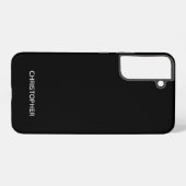 Schlichtes Personalisiertes Schwarz Samsung Galaxy Hülle (Rückseite (Horizontal))