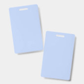 Schlichtes Perwinkelblau in fester Farbe Ausweis (Front & Back)