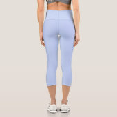 Schlichtes Perwinkelblau in fester Farbe Capri Leggings (Rückseite)