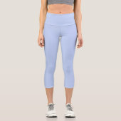 Schlichtes Perwinkelblau in fester Farbe Capri Leggings (Vorderseite)
