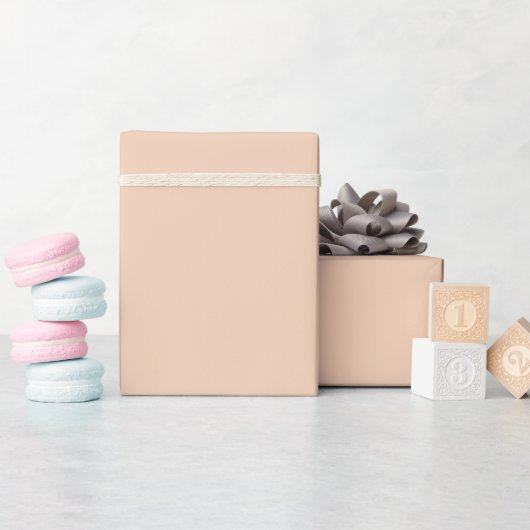 Schlichtes Pfirsichbeige Geschenkpapier (Babyparty)