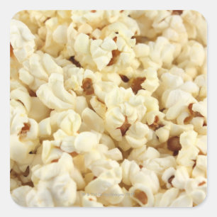 Schlichtes Popcorn nah. Quadratischer Aufkleber