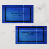 Schlichtes, raffiniertes Blauschwarz Beruflich Visitenkarte (Vorne/Hinten)