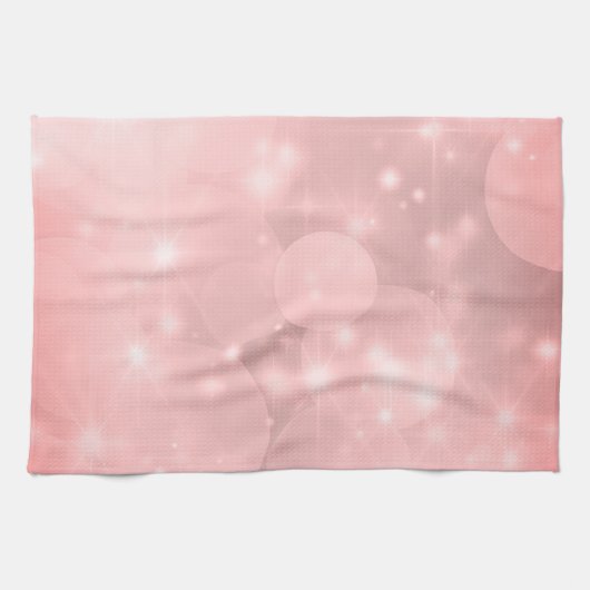 Schlichtes Rosa Funkelnd Geschirrtuch (Horizontal)