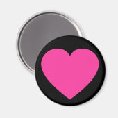 Schlichtes rosa Herz Magnet (Vorderseite/Rückseite)