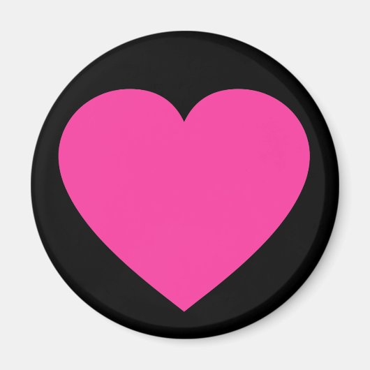 Schlichtes rosa Herz Magnet (Vorne)