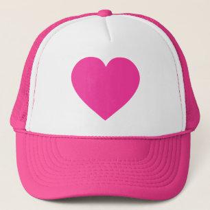 Schlichtes rosa Herz Truckerkappe