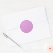 Schlichtes Rosa Lila: Text oder Bild hinzufügen Runder Aufkleber (Umschlag)