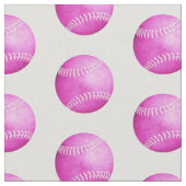 schlichtes, rosa Softballs Muster beim Grausport Stoff (Nahaufnahme)