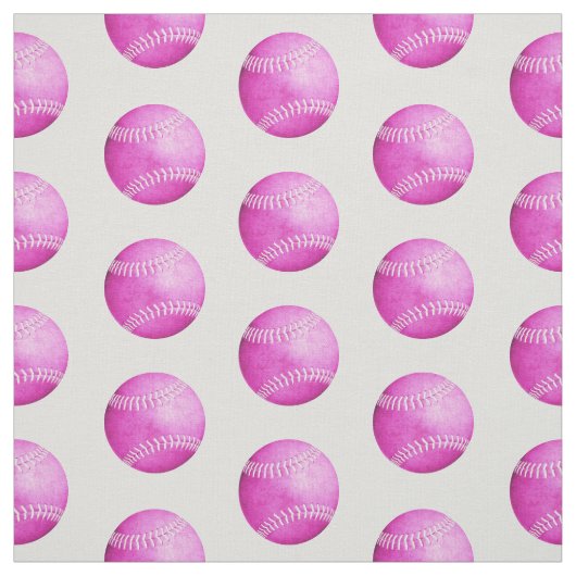 schlichtes, rosa Softballs Muster beim Grausport Stoff (Muster)