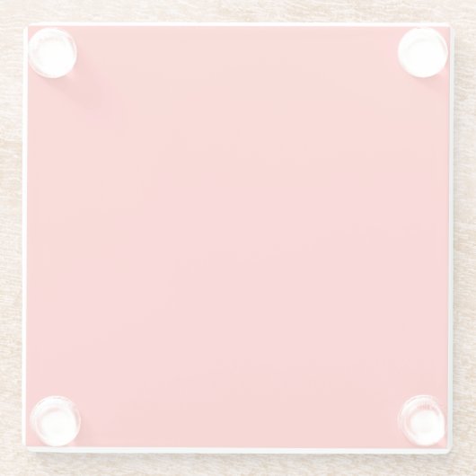 Schlichtes Rotes Glas Glasuntersetzer (Rückseite)