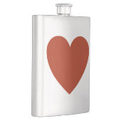 Schlichtes Rotes Herz Flachmann (Rechts)