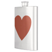 Schlichtes Rotes Herz Flachmann (Links)