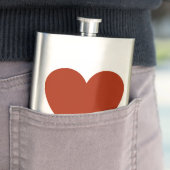 Schlichtes Rotes Herz Flachmann (Beispiel)