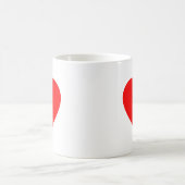 Schlichtes Rotes Herz Kaffeetasse (Mittel)