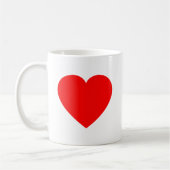 Schlichtes Rotes Herz Kaffeetasse (Links)