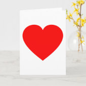 Schlichtes rotes Herz Karte (Gelbe Blume)