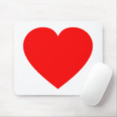 Schlichtes Rotes Herz Mousepad (Mit Mouse)