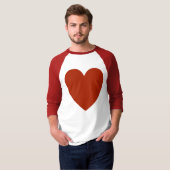 Schlichtes Rotes Herz T-Shirt (Vorne ganz)