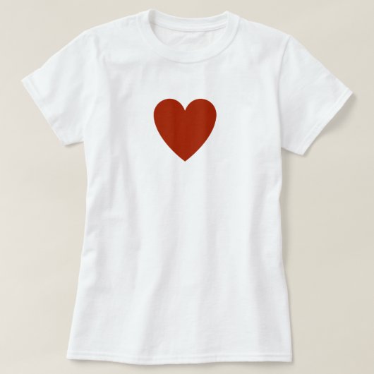 Schlichtes Rotes Herz T-Shirt (Design vorne)