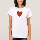 Schlichtes Rotes Herz T-Shirt (Vorderseite)
